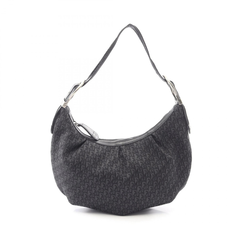 CHRISTIAN DIOR Black Leather Shoulder Bag